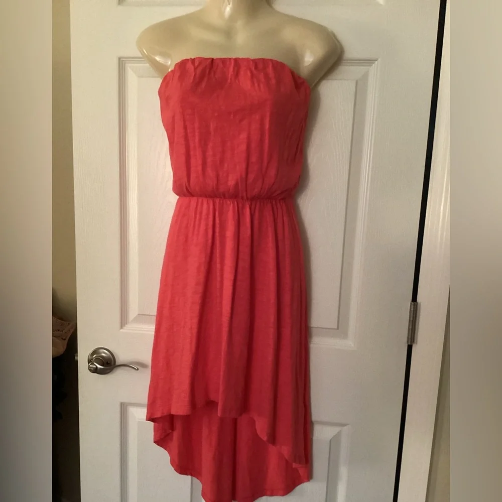 EXPRESS strapless cover up dress hi lo hem Sz S EUC